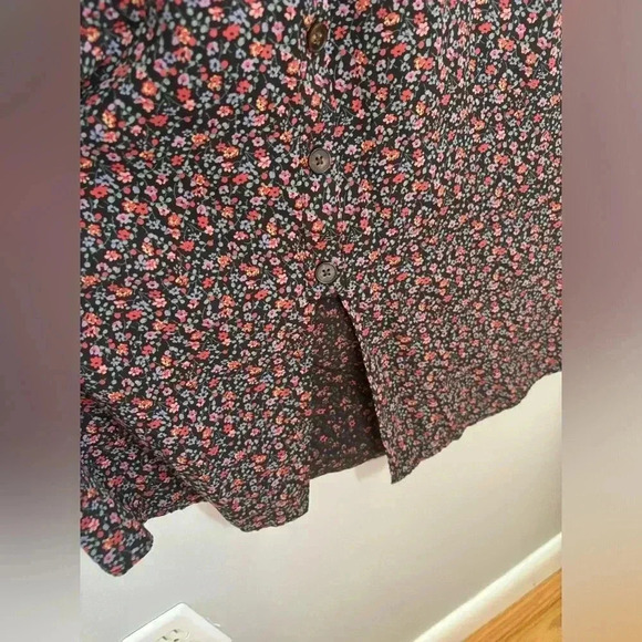 Madewell Easy Midi Button Down V Neck Dress in Fieldwalk Floral Size Small - Picture 6 of 11
